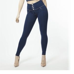 WR.UP® DENIM High Rise Full Length 4 Button Dark